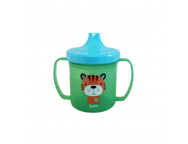 Copo Infantil com Alça Tigrinho Verde e Azul 180ml Buba