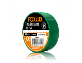 Fita Isolante de PVC Antichamas 19mmX10 metros Verde Foxlux