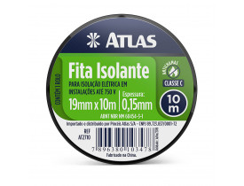 Fita Isolante 19mmX10 metros Preto Atlas