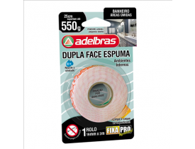 Fita Dupla Face Espuma Fixa Pro Banheiro 19mm X 2 metros Adelbras