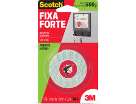 Fita Dupla Face Fixa Forte Espuma 12mm X 1,5 metros Scotch 3M