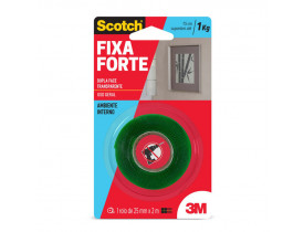Fita Dupla Face Fixa Forte Fixação Extrema 24mm X 2 metros Scotch 3M