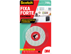 Fita Dupla Face Fixa Forte Cozinha 24mm X 1,5 metros 3M