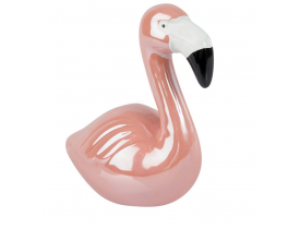 Flamingo Decorativo de Cerâmica Rosa D&A