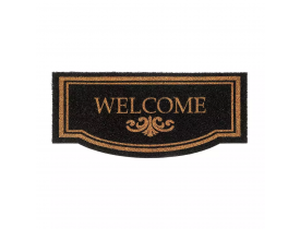 Tapete Capacho Vinil Formas Welcome Preto 30x70cm Kapazi