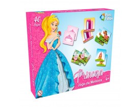 Jogo da Memória Princesas 40 Peças Pais e Filhos