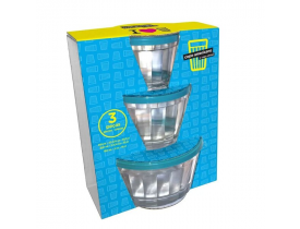 Kit Tigela Americana com Tampa 3 Peças Nadir Figueiredo Sortido