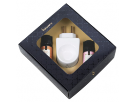 Kit Presente Aromatizador Elétrico Origjnal Black Vanilla e Peônia Garden Via Aroma