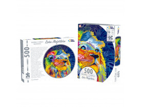 Quebra-cabeça 500 peças: Leão Majestoso | Pais e Filhos 