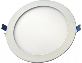 Painel Led de Embutir Redondo 18W Bivolt 6500K Luz Branca Fria Cristallux