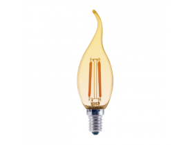 Vela Led Filamento Chama C35 2W Bivolt 2200K Cristallux