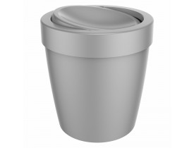 Lixeira Vitra Basculante 5 litros Chumbo 21X21X22cm Ou Martiplast