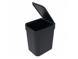 Lixeira 2,5 litros Preta 12X16X18cm Soprano