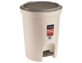 Lixeira de Pedal 6,6 litros Bege/Cinza Atlas