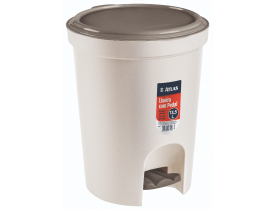 Lixeira de Pedal 13,5 litros Bege/Cinza Atlas