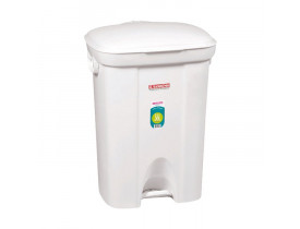 Lixeira Retangular de Pedal 36 litros Branca 34X38X54cm Sanremo