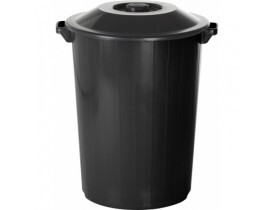 Lixeira Recycle 64 litros Preto Plasvale