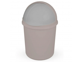 Lixeira Retrátil 4,1 litros Marrom Fendi 20X20X29cm Plasvale