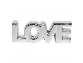 Palavra Love Decorativa Black Níquel Lyor