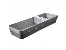 Organizador de Facas Logic Ou Martiplast 11,5x35x5,5cm Chumbo OL800