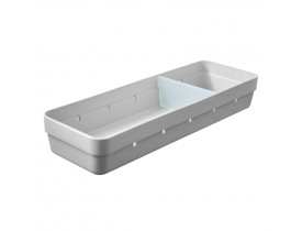 Organizador Gavetas Logic com Divisória Ou Martiplast 11,5x35x5,5cm Branco OL500