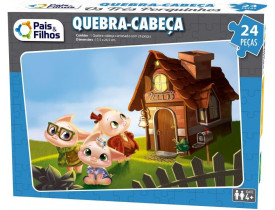 Quebra-cabeça 24 peças: Os Três Porquinhos | Pais & Filhos