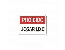 Placa Sinalização Proibido Jogar Lixo Conex
