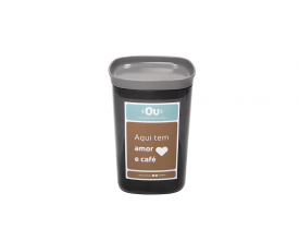 Pote Hermético My Coffee Ou Martiplast 10,5x10,5x16cm Chumbo PH200