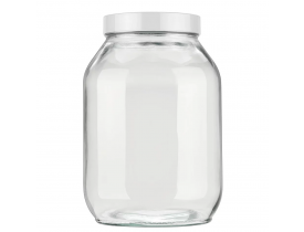 Pote Vidro Big Multiuso Liso 2,5 litros Invicta Cores Sortidas Preto Branco ou Vermelho Velvet