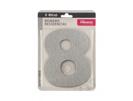 Número para Casa com Adesivo 08 Atlas