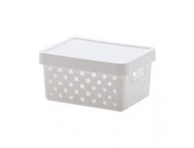 Cesto Organizador c/ Tampa Quadratta Paramount 19x14x10cm