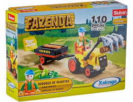 Fazenda: Reboque de Madeira | Blocos de Montar Xalingo