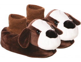 Chinelo Pantufa Infantil Cachorro Stuf Cor Sortida