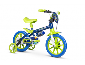 Bicicleta Infantil Space Nathor Aro 12 Verde e Azul