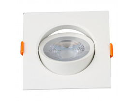 Spot Led de Embutir Quadrado 5W Bivolt 3000K Luz Amarela Quente Cristallux