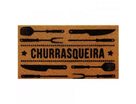 Tapete Capacho Vinil 40X75cm Churrasqueira Kapazi