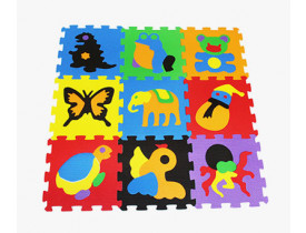 Tatame Infantil Bichinhos sem Borda em EVA Riplas Cor Sortida