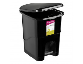 Lixeira Retangular de Pedal 6 litros Preta Primafer