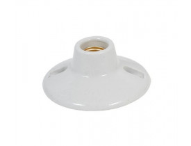 Plafon E27 Bocal Porcelana Branco Cristallux