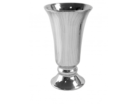 Vaso Decorativo de Cerâmica para Ornamentação Prata D&A
