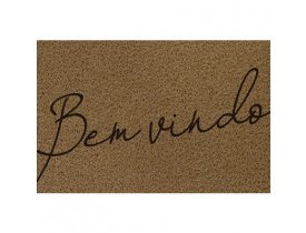 Tapete Capacho Vinil 40X60cm Bem Vindo Bege Kapazi