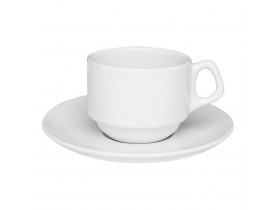 Xícara de Chá com Pires 220ml Branco Oxford