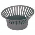 Fruteira Oval Mor 27x27x14,5cm Cinza Grafite