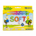 Massinha de Modelar Soft 12 cores Acrilex