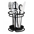 Suporte para Utensílios e Talheres Preto Fosco Future