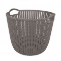 Cesto Trançado Circular Médio Cinza Antigo 26X30cm Mor