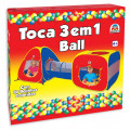 Toca 3 em 1 Ball com 80 Bolinhas Braskit