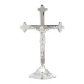 Crucifixo de Metal com Base 21cm Rojemac