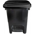 Lixeira de Pedal 15 litros Preta 29X31X35cm Plasvale