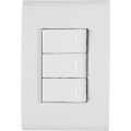 Conjunto 4x2 com 3 Interruptores Simples Branco Liz Tramontina